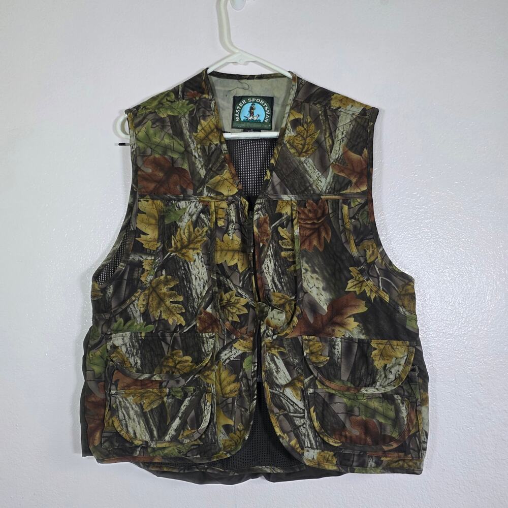 Master Sportsman Camo Hunting Vest Cotton Mesh Game Bag Mens M